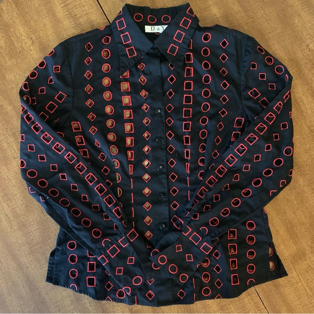 D&Y Cut Out Button Up Shirt